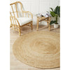 Onega Hand Woven Natural Jute Round Rug - Rugs Of Beauty - 2