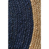 Onega Hand Woven Natural Jute Round Navy Rug - Rugs Of Beauty - 5