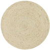 Onega Hand Woven Natural Jute Polyester Bleached Round Rug - Rugs Of Beauty - 1