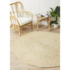 Onega Hand Woven Natural Jute Polyester Bleached Round Rug - Rugs Of Beauty - 2