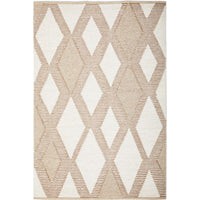 Cleveland 1507 Natural Diamond Patterned Wool Cotton Rug - Rugs Of Beauty - 1