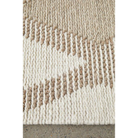 Cleveland 1507 Natural Diamond Patterned Wool Cotton Rug - Rugs Of Beauty - 5