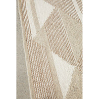 Cleveland 1508 Natural Geometric Patterned Wool Cotton Rug - Rugs Of Beauty - 3