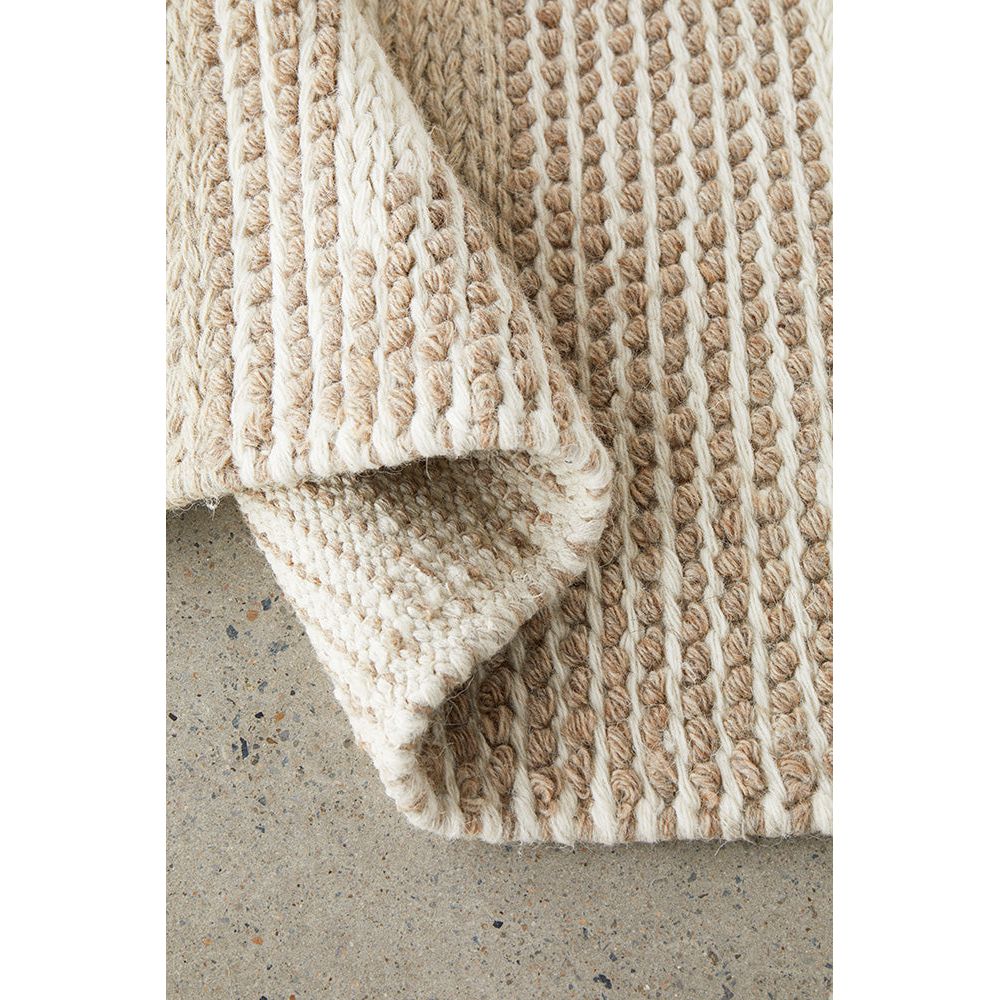 Cleveland 1508 Natural Geometric Patterned Wool Cotton Rug - Rugs Of Beauty - 6