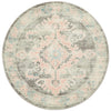 Vedi 2671 Grey Rose Transitional Round Rug - Rugs Of Beauty - 1