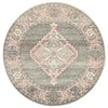 Vedi 2673 Grey Rose Transitional Round Rug - Rugs Of Beauty - 1