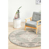 Vedi 2673 Grey Rose Transitional Round Rug - Rugs Of Beauty - 2