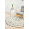 Vedi 2674 Silver Grey Rose Multi Coloured Transitional Round Rug - Rugs Of Beauty - 2