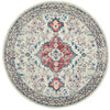 Vedi 2675 Rose Blue Beige Transitional Round Rug - Rugs Of Beauty - 1