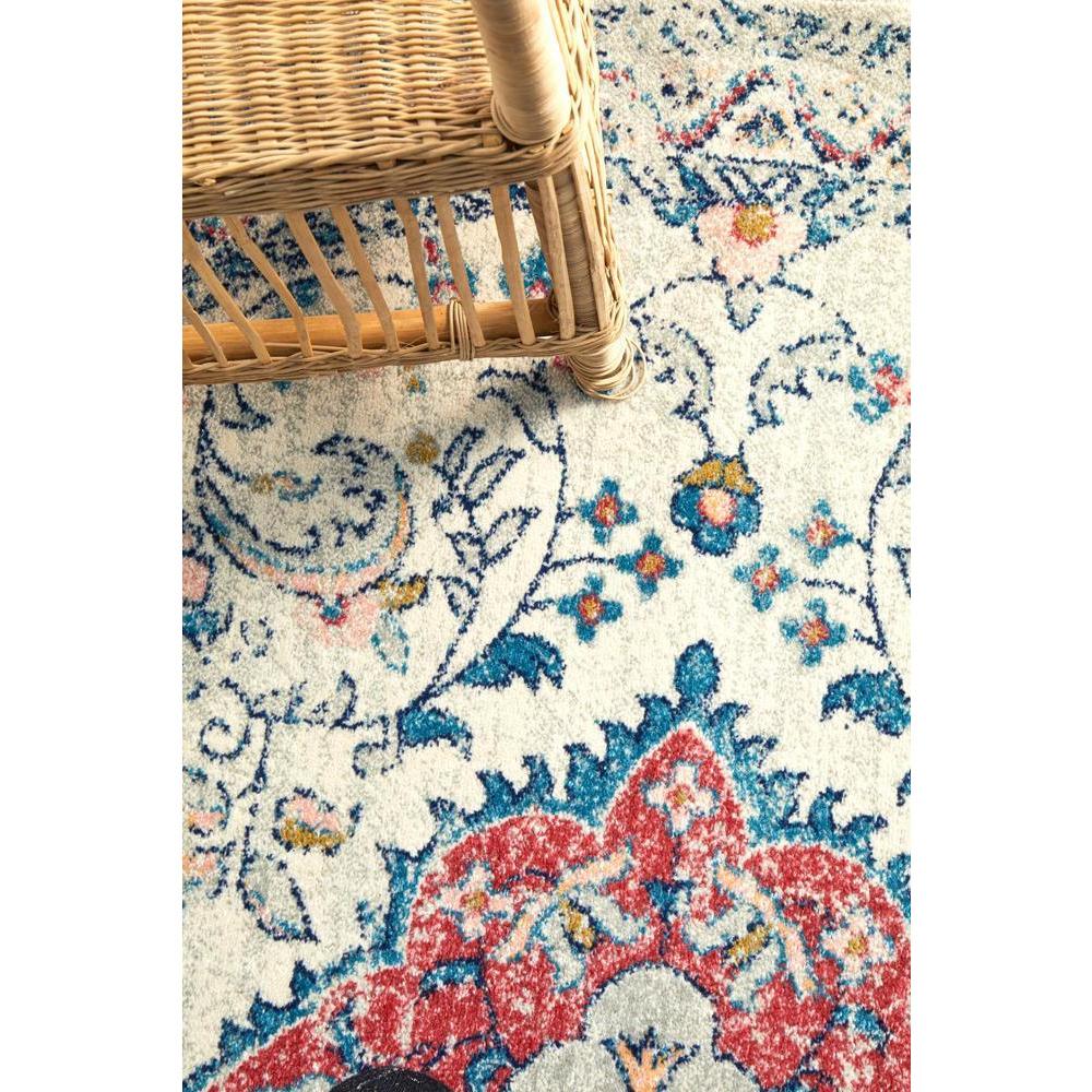 Vedi 2675 Rose Blue Beige Transitional Round Rug - Rugs Of Beauty - 5