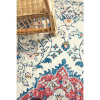 Vedi 2675 Rose Blue Beige Transitional Round Rug - Rugs Of Beauty - 5