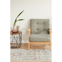 Vedi 2675 Rose Blue Beige Transitional Runner Rug - Rugs Of Beauty - 4