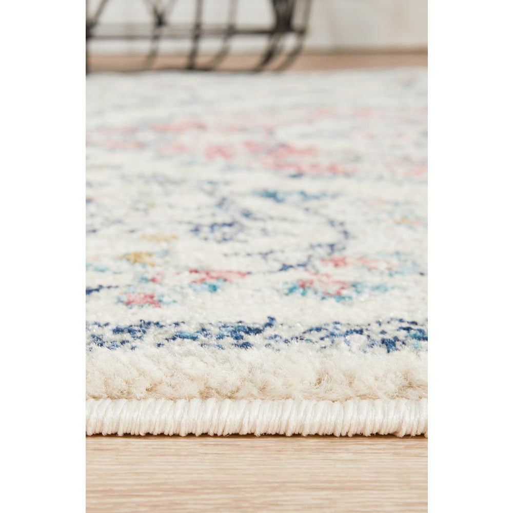Vedi 2675 Rose Blue Beige Transitional Runner Rug - Rugs Of Beauty - 7