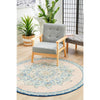 Vedi 2676 Pastel Rose Blue Multi Colour Transitional Round Rug - Rugs Of Beauty - 3