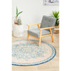 Vedi 2676 Pastel Rose Blue Multi Colour Transitional Round Rug - Rugs Of Beauty - 4