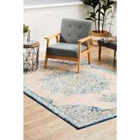 Vedi 2676 Pastel Rose Blue Multi Colour Transitional Rug - Rugs Of Beauty - 3
