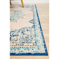Vedi 2676 Pastel Rose Blue Multi Colour Transitional Rug - Rugs Of Beauty - 6