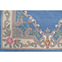 Handwoven French Abussan Wool Rug - Avolon - Blue - Rugs Of Beauty - 12