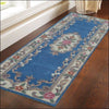 Handwoven French Abussan Wool Rug - Avolon - Blue - Rugs Of Beauty - 15