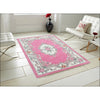 Handwoven French Abussan Traditional Wool Rug - Avolon - Pink - Rugs Of Beauty - 16