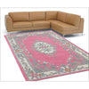 Handwoven French Abussan Traditional Wool Rug - Avolon - Pink - Rugs Of Beauty - 6