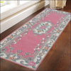 Handwoven French Abussan Traditional Wool Rug - Avolon - Pink - Rugs Of Beauty - 13