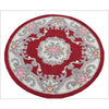 Handwoven French Abussan Wool Rug - Avolon - Red - Rugs Of Beauty - 11
