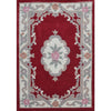 Handwoven French Abussan Wool Rug - Avolon - Red - Rugs Of Beauty - 1
