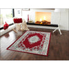 Handwoven French Abussan Wool Rug - Avolon - Red - Rugs Of Beauty - 2