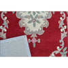 Handwoven French Abussan Wool Rug - Avolon - Red - Rugs Of Beauty - 4