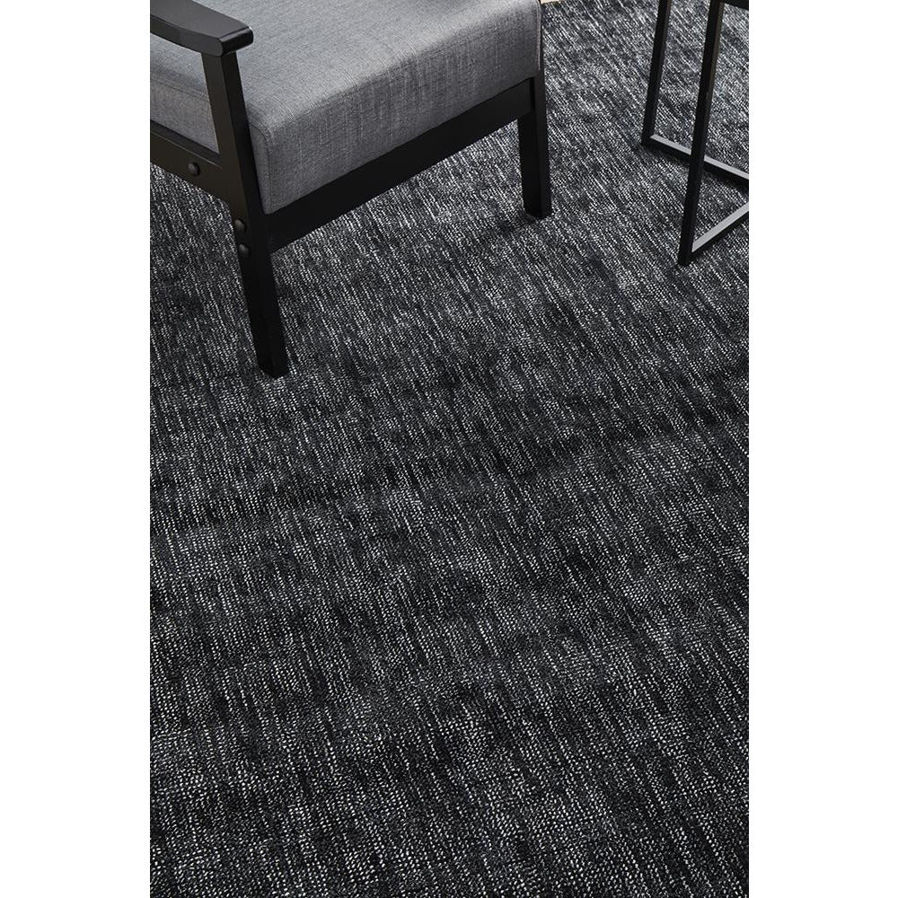 Orial Hand Loomed Black Modern Rug - Rugs Of Beauty - 3