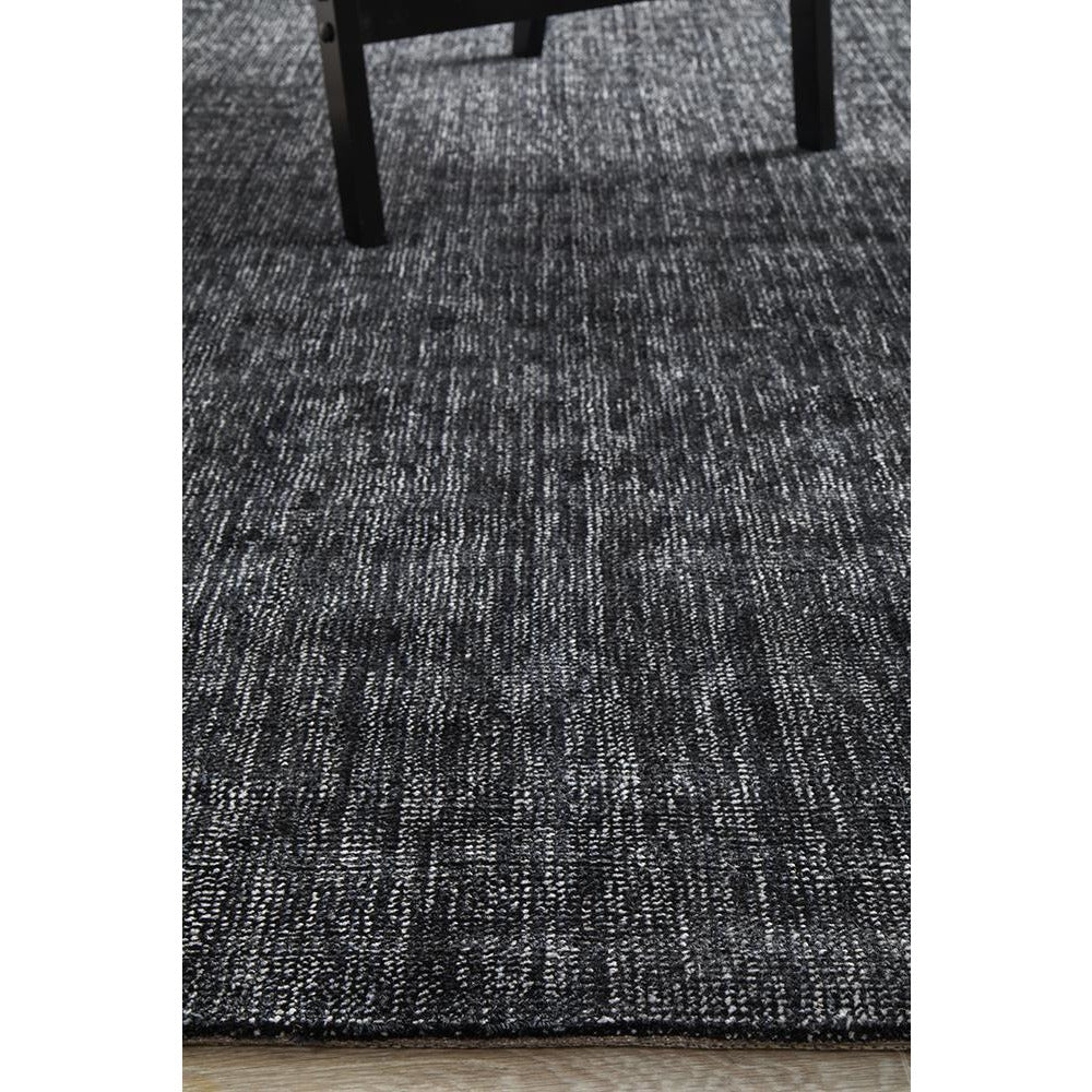 Orial Hand Loomed Black Modern Rug - Rugs Of Beauty - 5