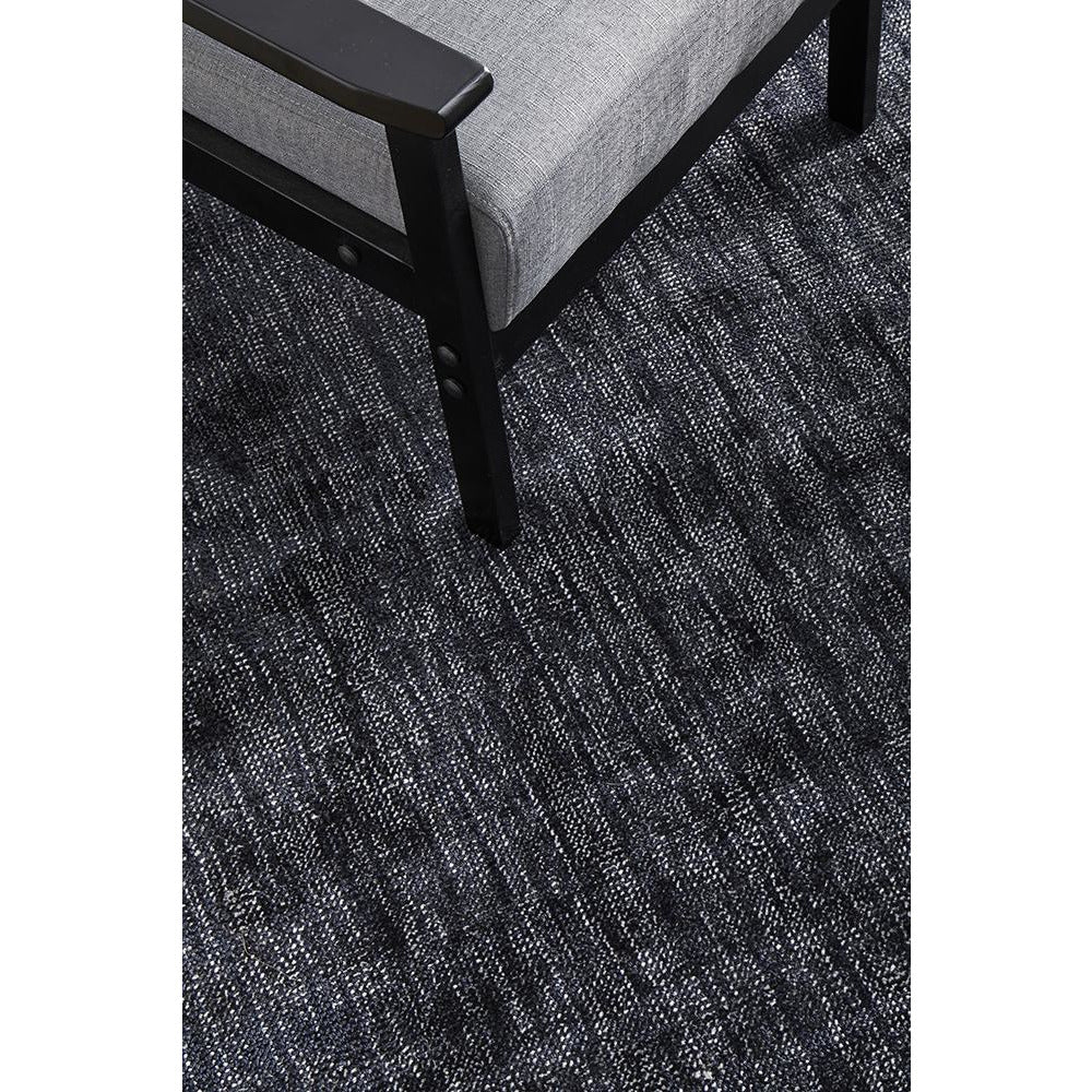 Orial Hand Loomed Denim Blue Modern Rug - Rugs Of Beauty - 3