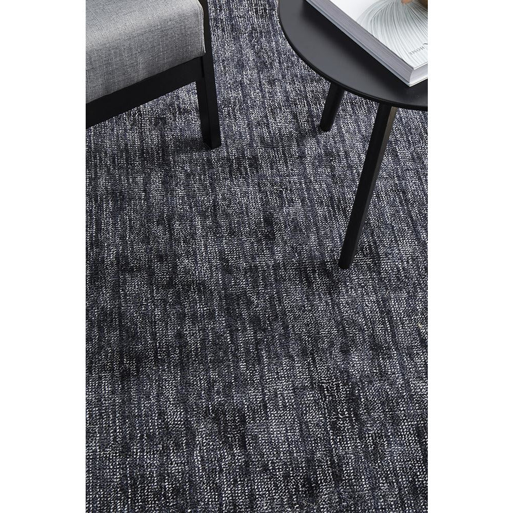 Orial Hand Loomed Denim Blue Modern Rug - Rugs Of Beauty - 4