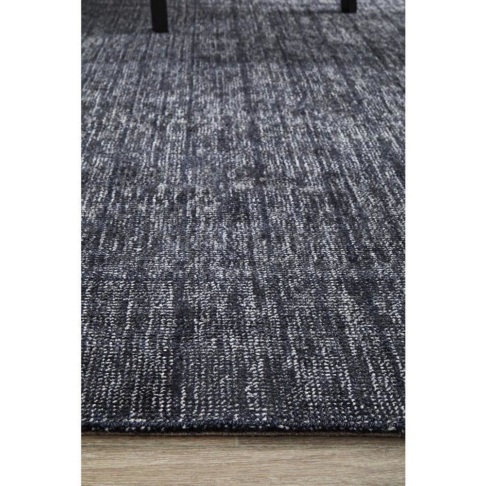Orial Hand Loomed Denim Blue Modern Rug - Rugs Of Beauty - 6