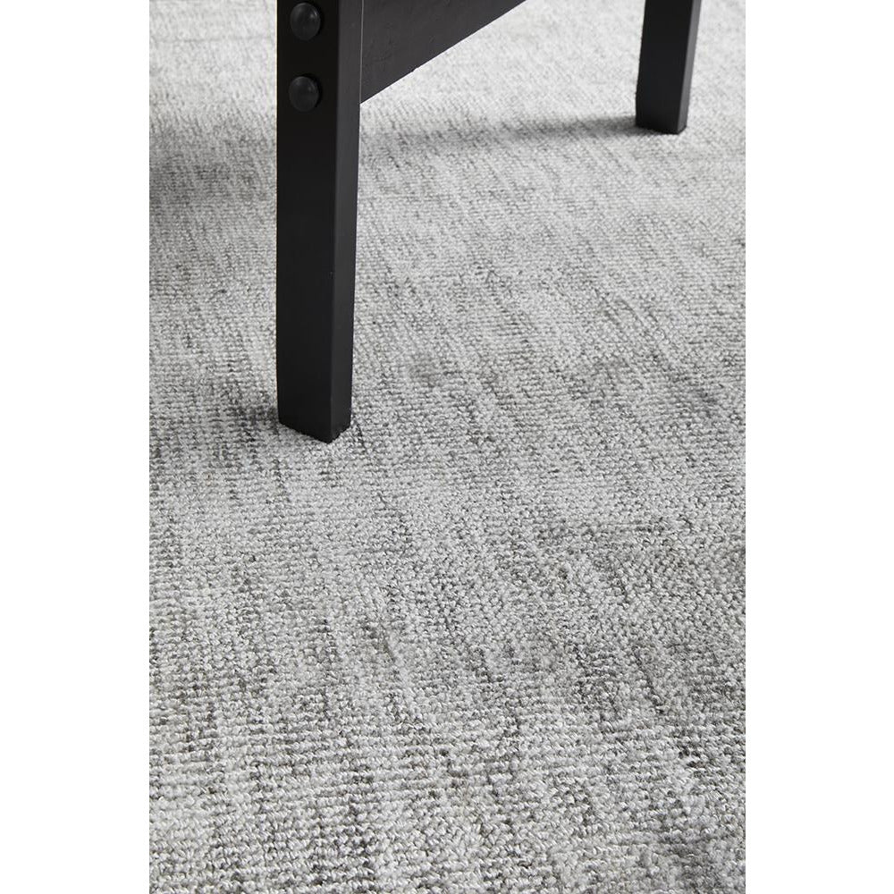 Orial Hand Loomed Silver Grey Modern Rug - Rugs Of Beauty - 4