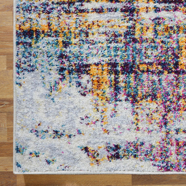 Kara 928 Multi Coloured Modern Abstract Pattern Rug - Rugs Of Beauty - 4