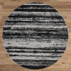 Kara 929 Grey Beige Modern Abstract Pattern Round Rug - Rugs Of Beauty - 2