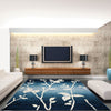 Kara 930 Blue Beige Floral Modern Abstract Pattern Rug - Rugs Of Beauty - 2