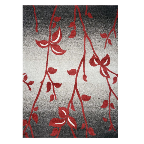 Kara 930 Red Beige Grey Floral Modern Abstract Pattern Rug - Rugs Of Beauty - 1