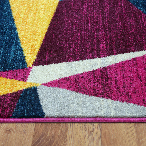 Kara 931 Multi Colour Geometric Modern Abstract Pattern Rug - Rugs Of Beauty - 5