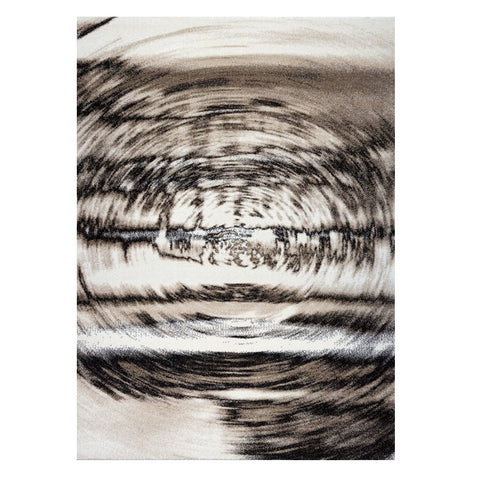 Kara 932 Beige Brown Swirl Modern Abstract Pattern Rug - Rugs Of Beauty - 1