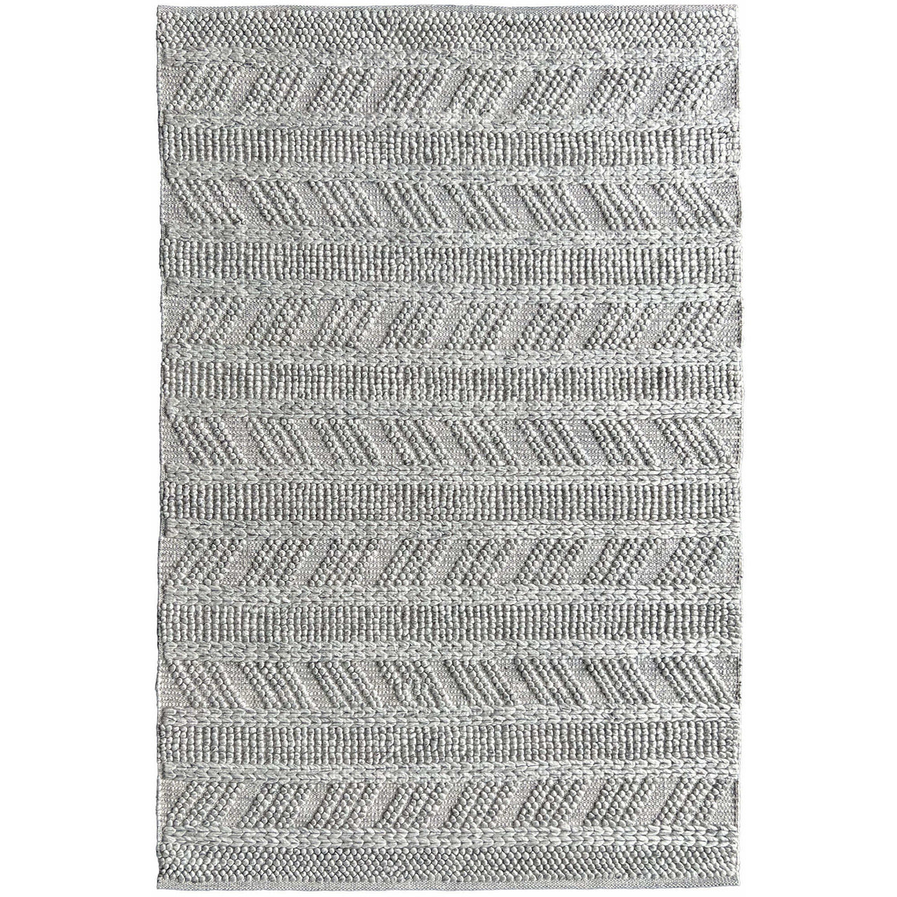 Larissa 1302 Wool Polyester Grey Tribal Rug - Rugs Of Beauty - 1