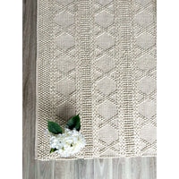 Larissa 1303 Wool Polyester Cream Tribal Rug - Rugs Of Beauty - 2