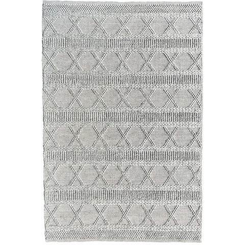 Larissa 1303 Wool Polyester Grey Tribal Rug - Rugs Of Beauty - 1