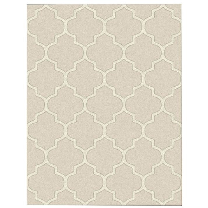 Dover Lattice Beige Cream Modern Trellis Rug - 1