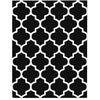 Dover Lattice Black White Modern Trellis Rug - 1