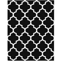 Dover Lattice Black White Modern Trellis Rug - 1