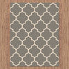 Dover Lattice Grey Beige Modern Trellis Rug - 2