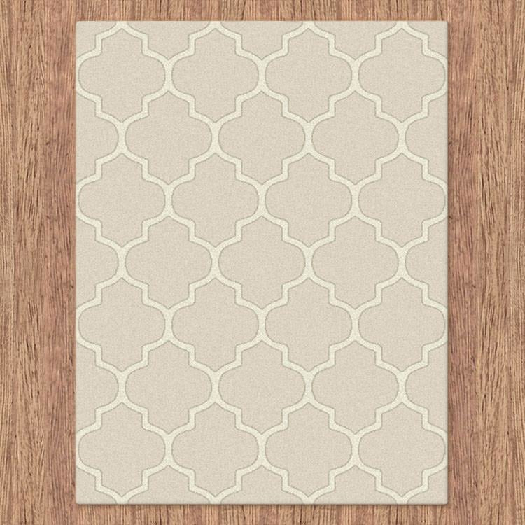 Dover Lattice Beige Cream Modern Trellis Rug - 2